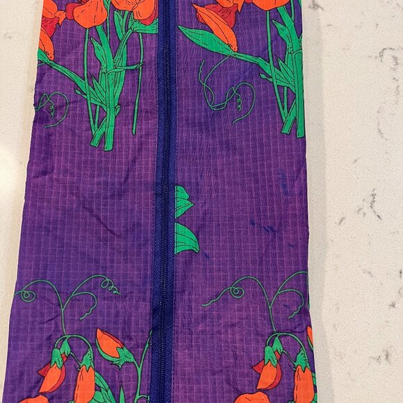 ||*Rare*|| BAGGU | Large 3D Zip | Blue Sweet Pea | San Simeon Collection || EUC - Picture 14 of 14